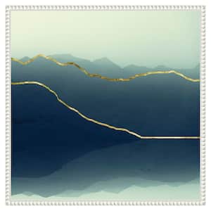 Gold Lined Alps by Dirk Wustenhagen 1 Piece Floater Frame Giclee Abstract Canvas Art Print 22 in. x 22 in .