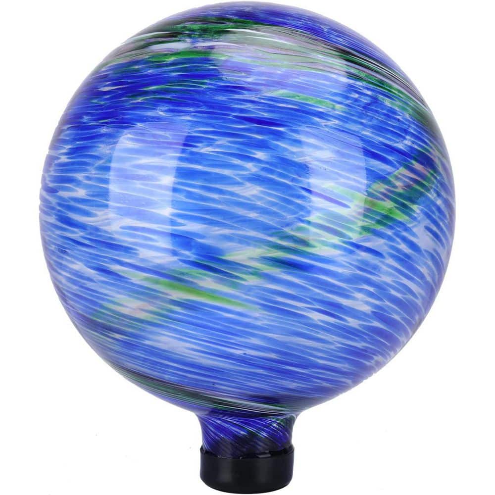 Misopily Blue Glass Gazing Balls Sphere for Garden Lawn Outdoor