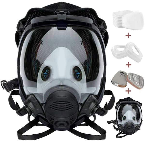 Dyiom Reusable Full Face Cover 15 in 1, Full Face Respirator, Paint Face Cover for Painting,Paint spary, Chemical,Woodworking