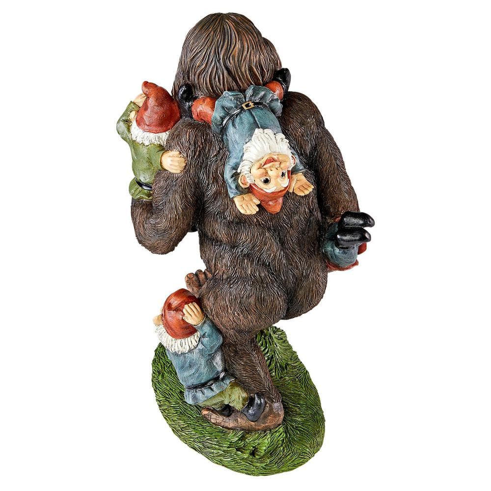 Bigfoot Carrying Gnomes Resin Garden Statue