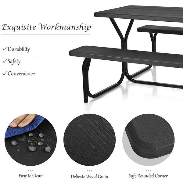 Coleman Pack-Away Portable Camping 4 Person Mosaic Picnic