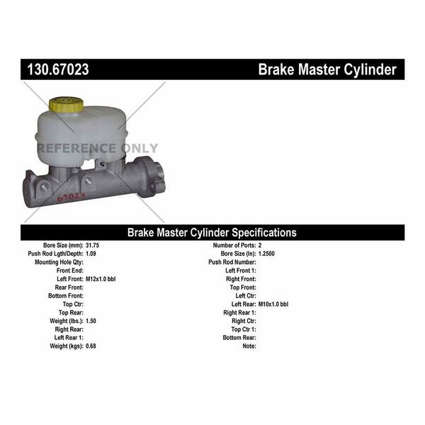 Centric Parts Brake Master Cylinder