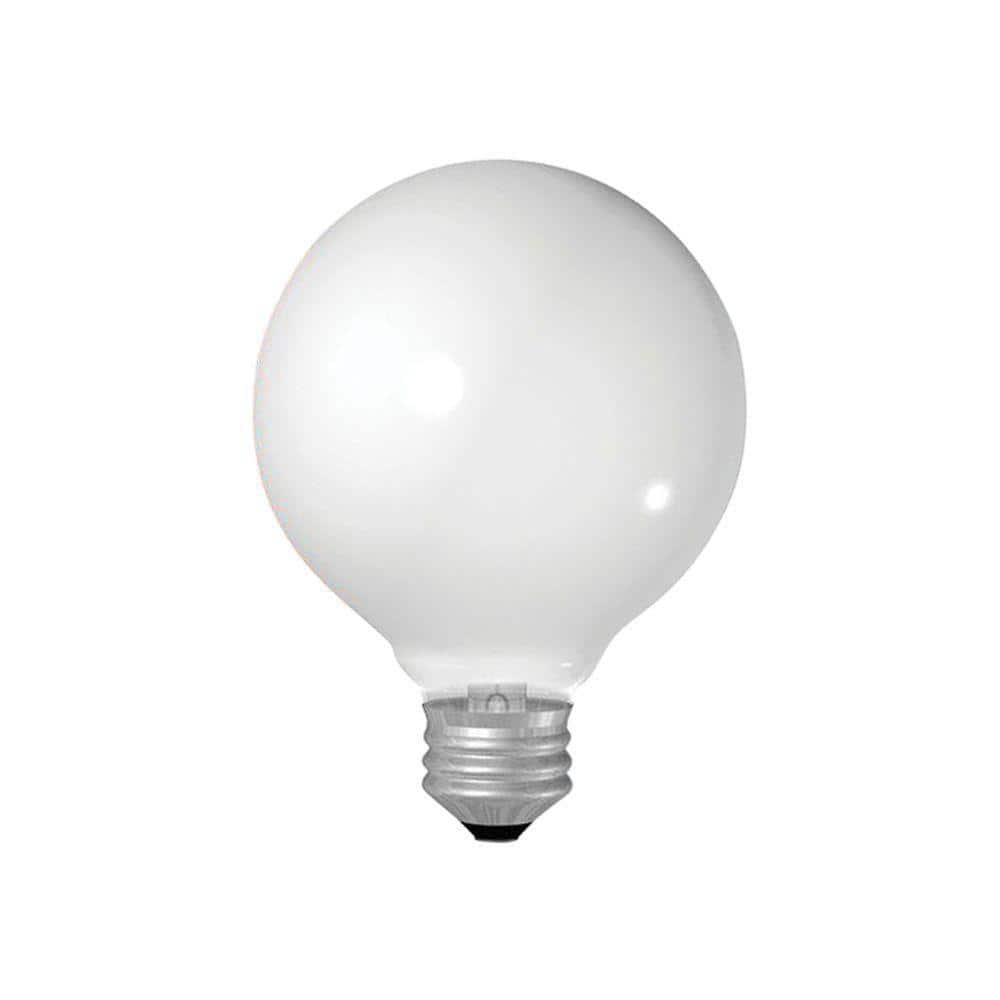 GE 40-Watt Incandescent G25 Globe Double Life Crystal Clear Light Bulb ...