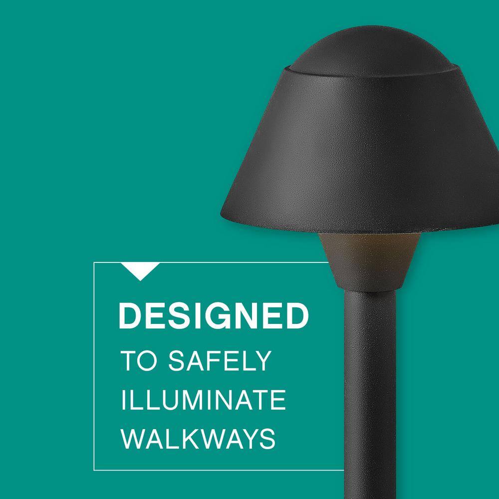 Rex Textured Black 1.5W LED Pathway Light with 150 Lumens
