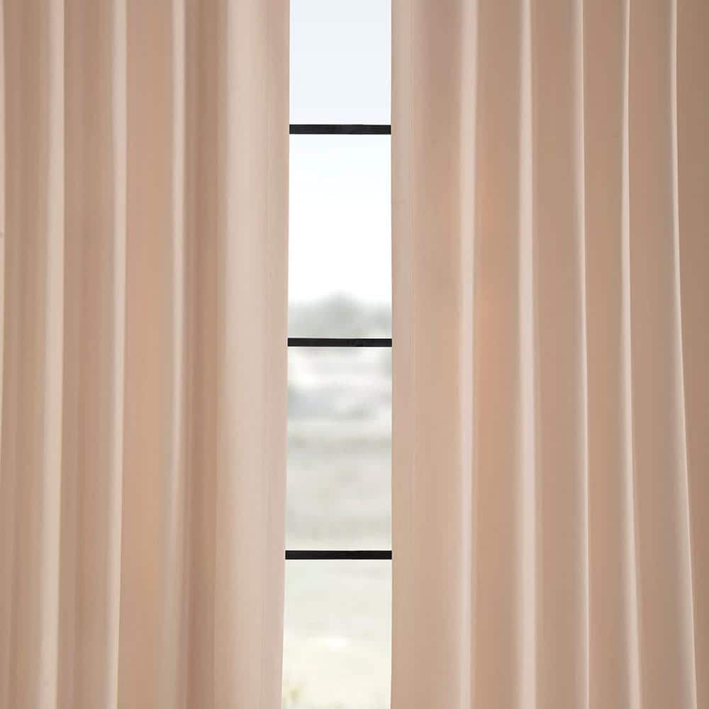 Bellini Peach Polyester Blackout Curtain Panel - 50 in. W x 84 in. L