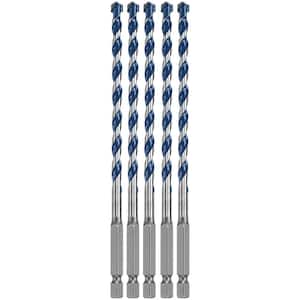 1/4 in. x 4 in. x 6 in. BlueGranite Turbo Carbide Hammer Drill Bit for Concrete, Stone, and Masonry Drilling (5-Pack)