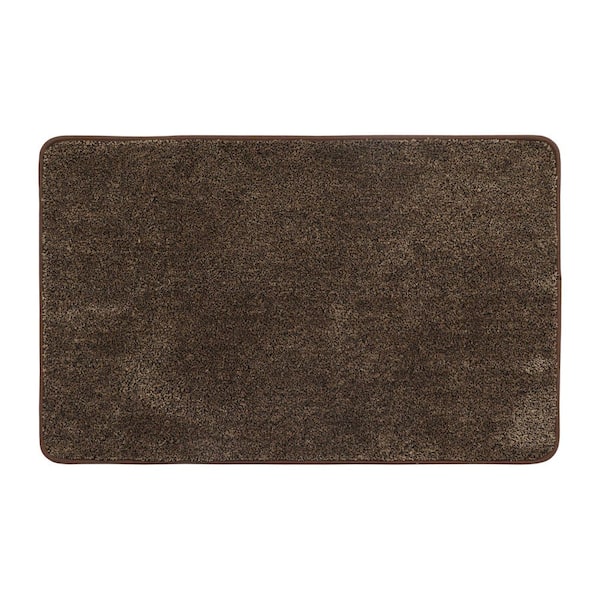 Speckled 32 in. x 20 in. Polyester Indoor Kitchen Mat Chocolate/Caramel