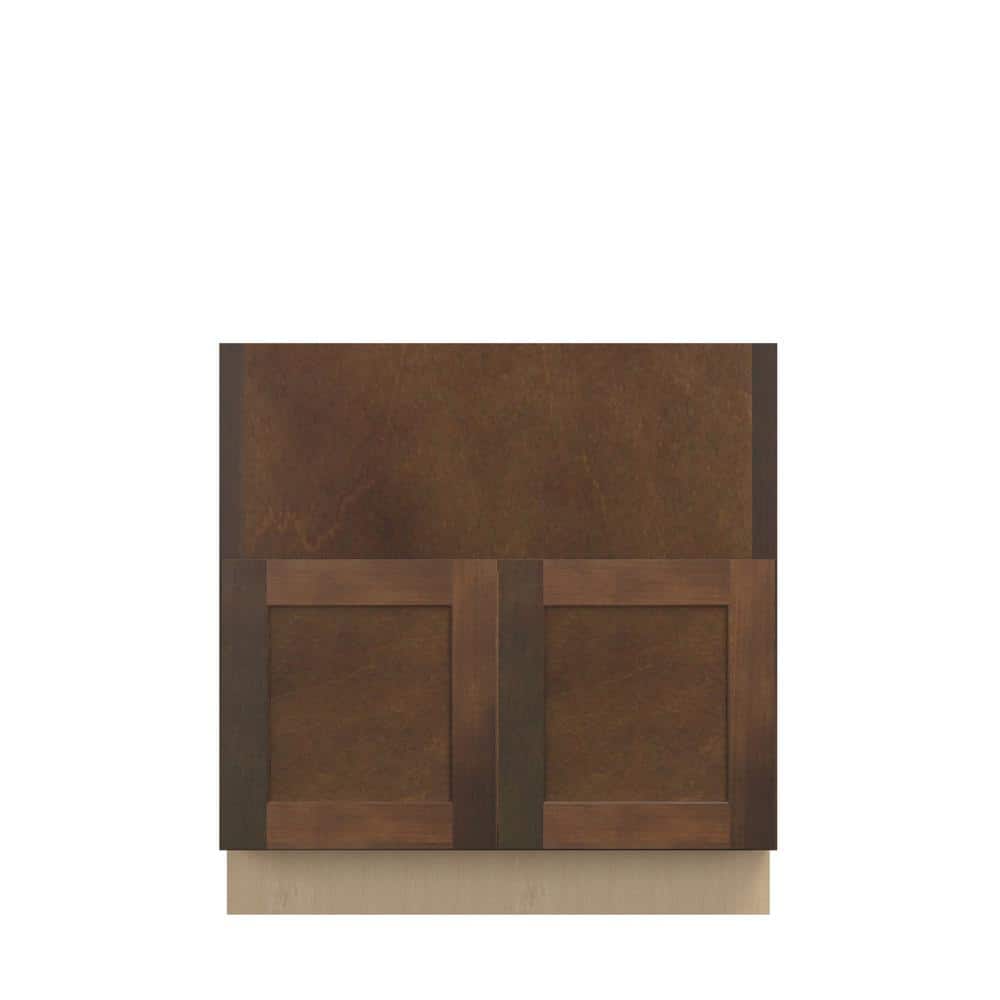 Amherst Shaker 33 in. W x 34.5 in. H x 24 in. D in Walnut Plywood Assembled Farm Sink Base Cabinet price history on PriceWatchPro