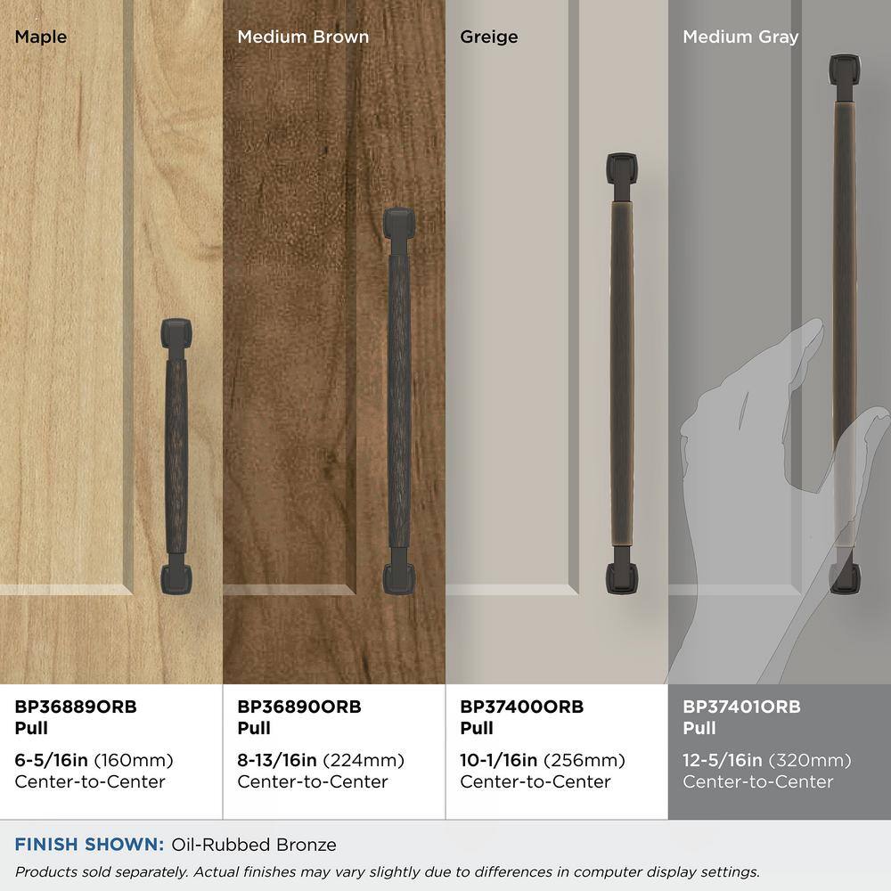 Oil-Rubbed Bronze 12-5/8" Modern Cabinet Pull with Mounting Hardware
