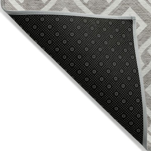 Taupe, Ivory 8 ft. x 10 ft. Woven Geometric Polyester Rectangle Indoor/Outdoor Area Rug