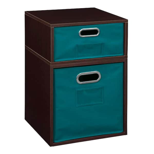 Regency 19.5 in. H x 13 in. W x 13 in. D Brown Wood 2-Cube Organizer