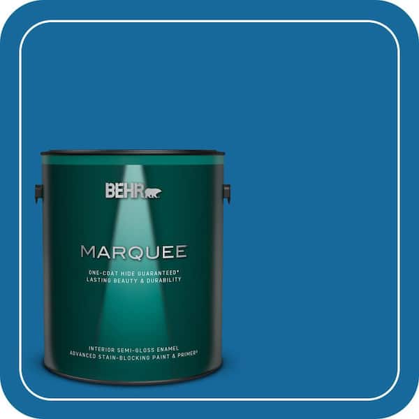 BEHR MARQUEE 1 gal. #P500-7 Cosmic Cobalt Semi-Gloss Enamel Interior Paint & Primer