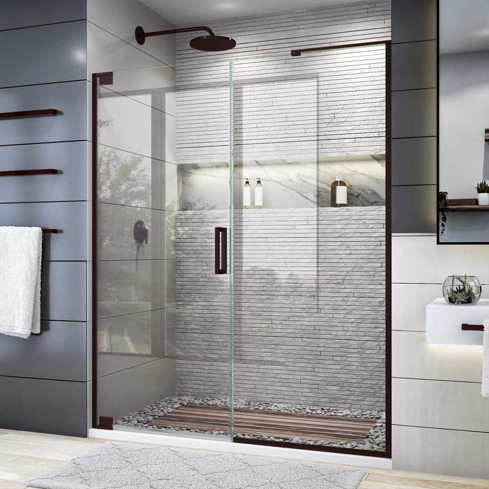 Elegance Plus 58 in. to 58 3/4 in. W x 72 in. H Pivot Frameless Shower Door in Oil Rubbed Bronze price history on PriceWatchPro