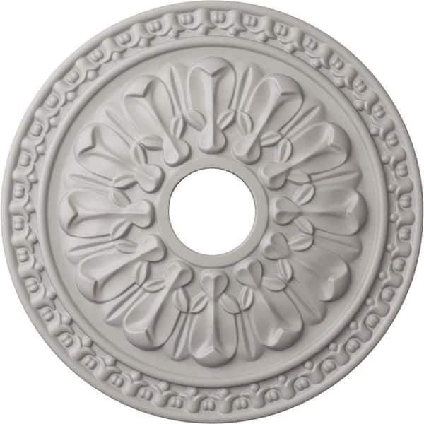 Ekena Millwork 1-3/8 in. x 18 in. x 18 in. Polyurethane Warsaw Ceiling Medallion, Ultra Pure White