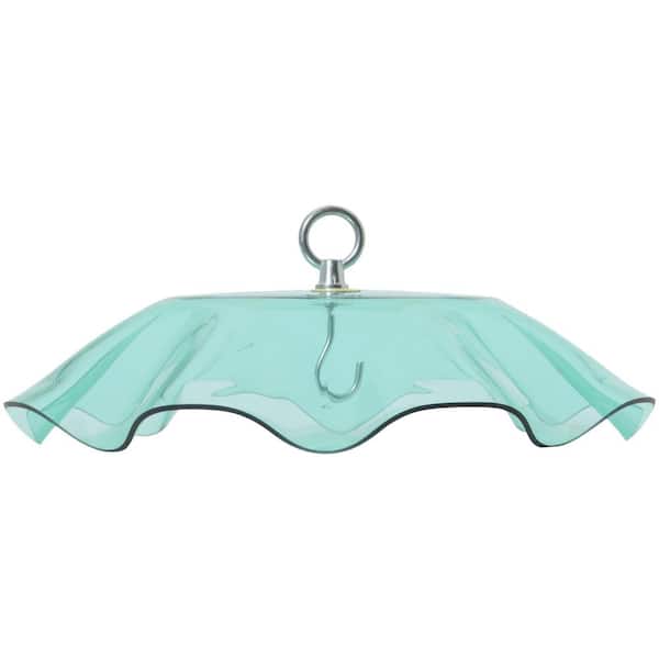 BIRDS choice Teal Protective Cover for Hanging Bird Feeder with Scalloped Edges