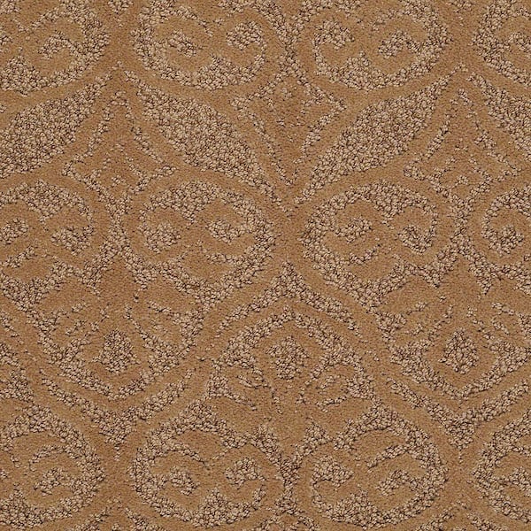 Lifeproof Perfectly Posh - Honeycomb - Brown 43 oz. Nylon Pattern Installed Carpet