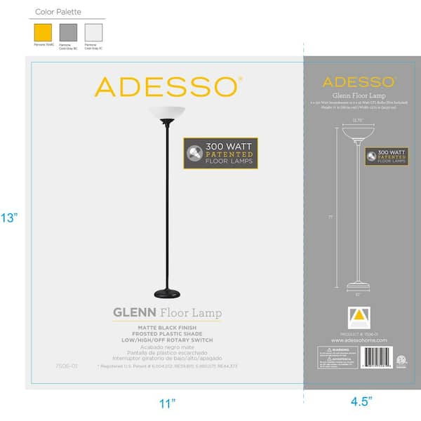 Adesso torchiere deals floor lamp