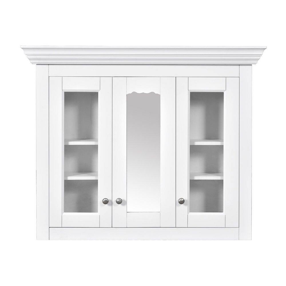 35.03 in. W x 28 in. H Rectangular MDF Medicine Cabinet with Mirror price history on PriceWatchPro