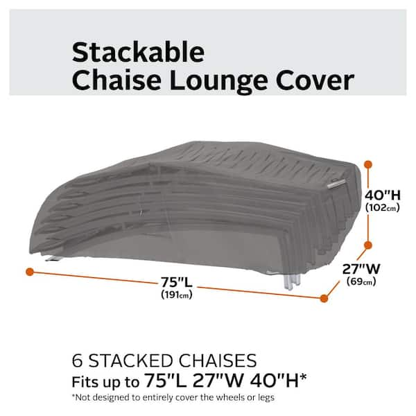 Classic Accessories Ravenna Stackable 6 Patio Chaise Cover 55 429 015101 EC The Home Depot