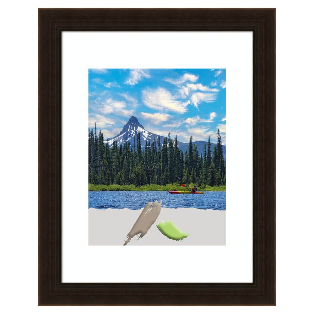 Espresso Brown Wood Rectangular Picture Frame with Satin Finish