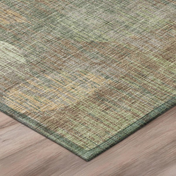 Chantille Machine Washable Indoor/Outdoor Abstract ACN3162 Green 5 ft. x 7 ft. 6 in. Area Rug