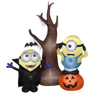 5 ft. Airblown-Minions with Tree and Pumpkin Scene-Universal