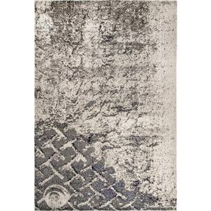 Colette Distressed Trellis Gray 4 ft. x 6 ft. Area Rug