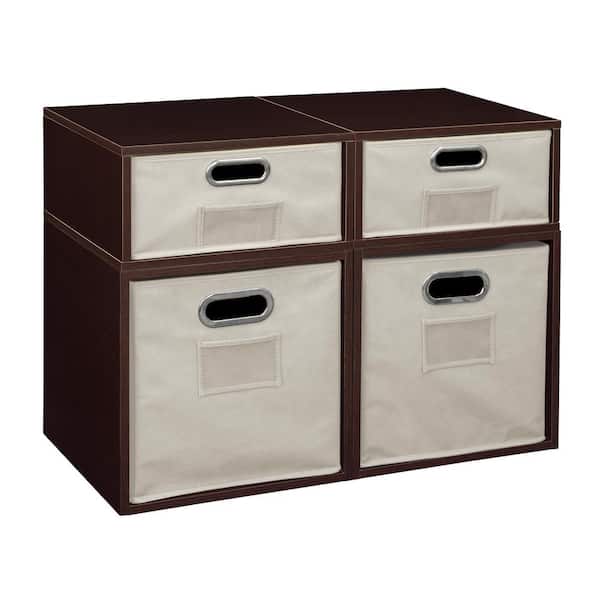 null 19.5 in. H x 26 in. W x 13 in. D Wood 4- Cube Organizer