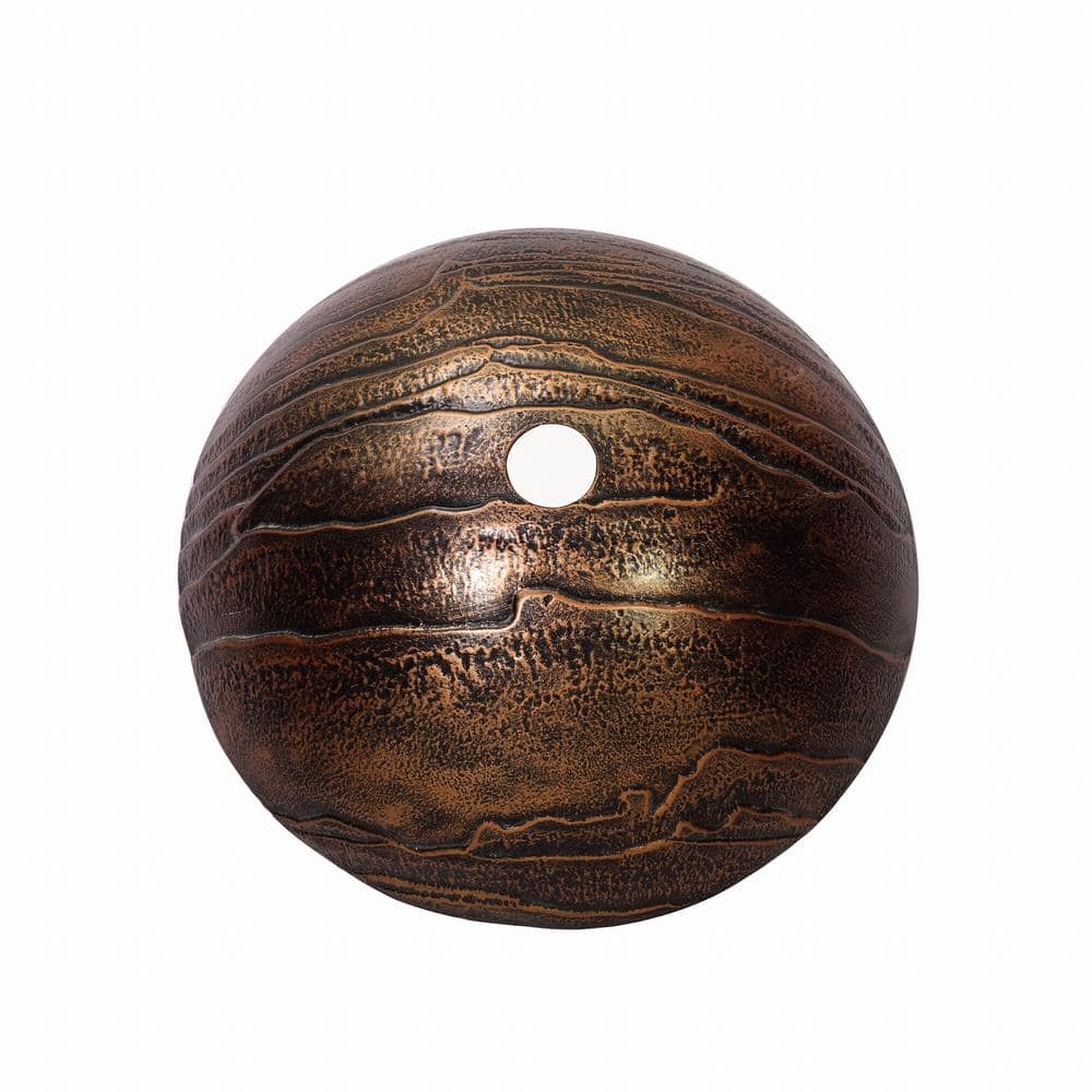 Gaia Copper-Brown Glass Circular Vessel Sink