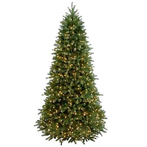 7-1/2 ft. Feel Real Jersey Fraser Slim Fir Hinged Artificial Christmas Tree with 800 Clear Lights