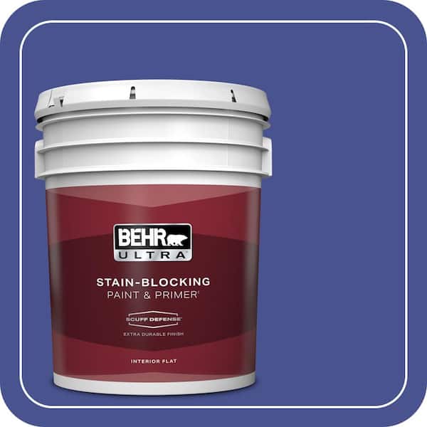 BEHR ULTRA 5 gal. #P540-7 Canyon Iris Extra Durable Flat Interior Paint & Primer