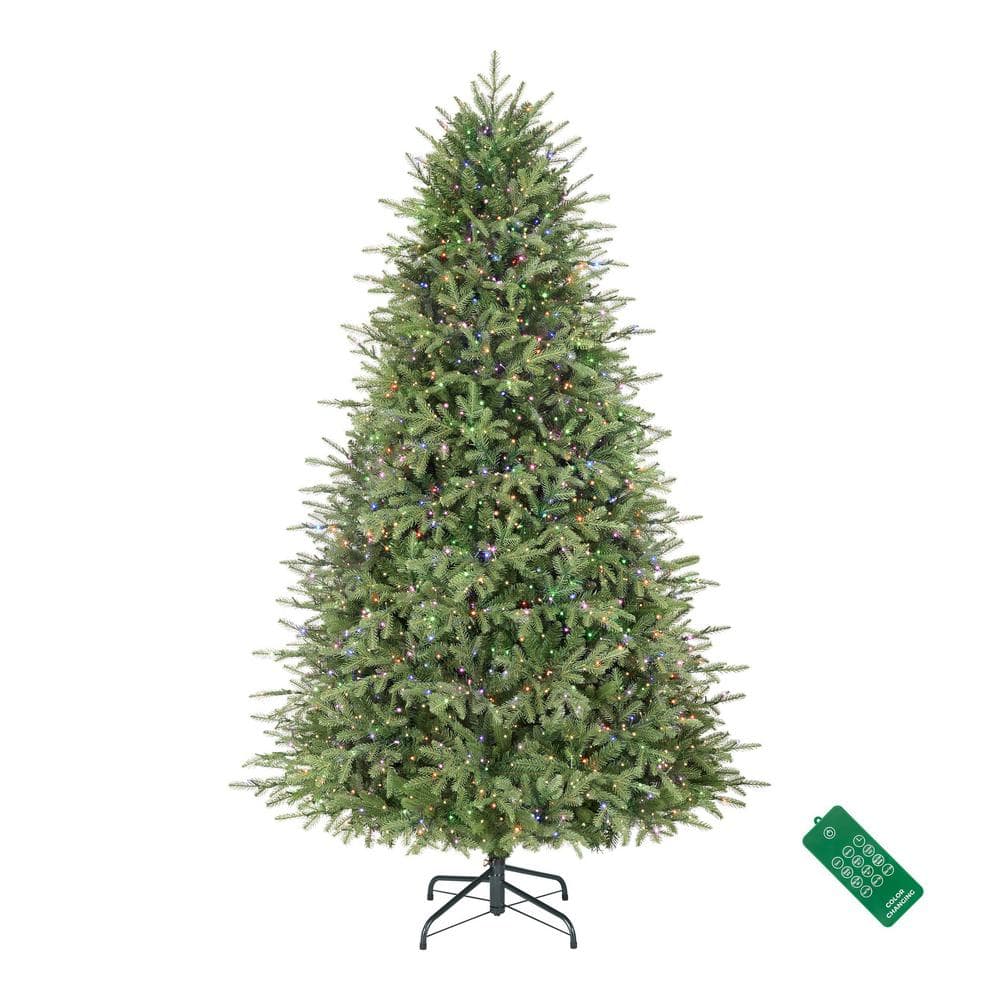 Home Decorators Collection 7.5 ft. Pre-Lit LED Grand Duchess Twinkling Balsam Fir Artificial Christmas Tree 24LE31041 - The Home Depot