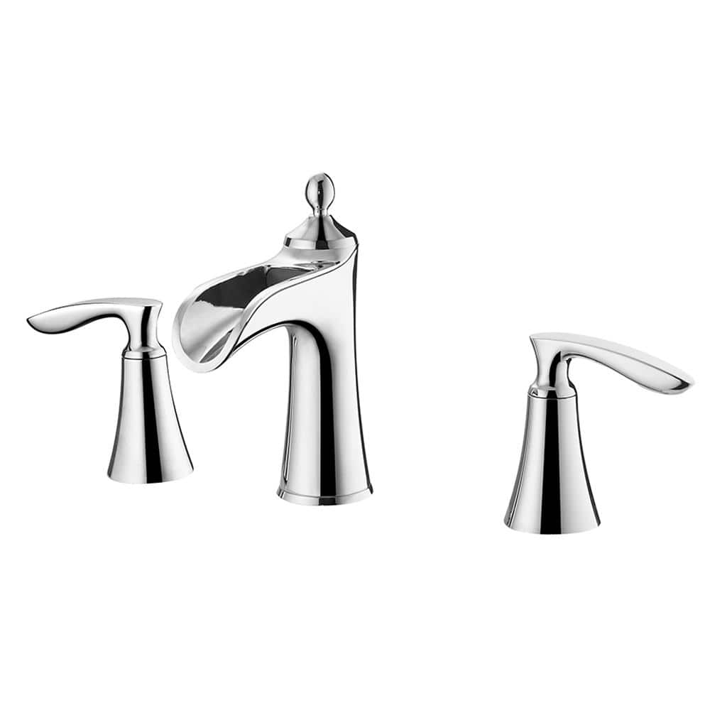 ROSWELL Ukiah 8 in. Widespread 2-Handle Bathroom Faucet in Polished ...