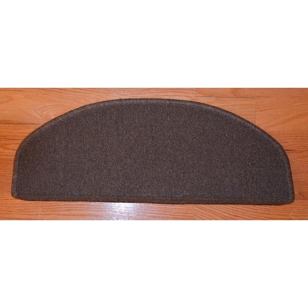 Bullnose Collection Brown 10 in. x 26 in. Stair Tread Cover (Set of 3)