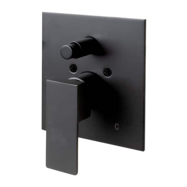 ALFI BRAND Single-Handle Shower Mixer with Sleek Modern Design in Black Matte