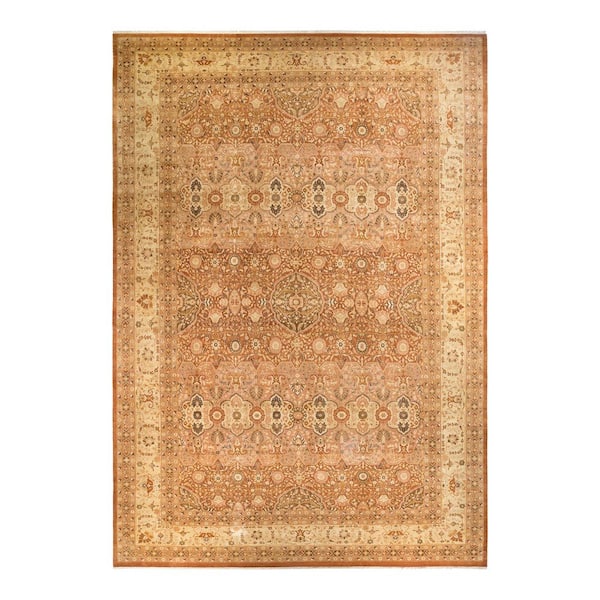 Mogul Brown 12 ft. x 18 ft. Oriental Wool Indoor Area Rug