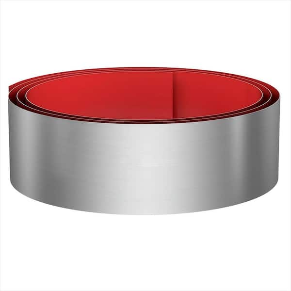 102 in. W x 6 in. D x 0.1 in. H Stainless Steel Toe Kick Cover, Self Adhesive Kickplate for Cabinet, Brushed Nickel