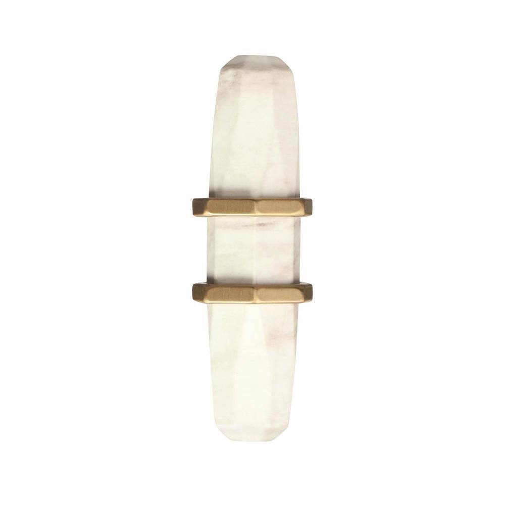 Marble White and Golden Champagne T-Handle Bar Knob