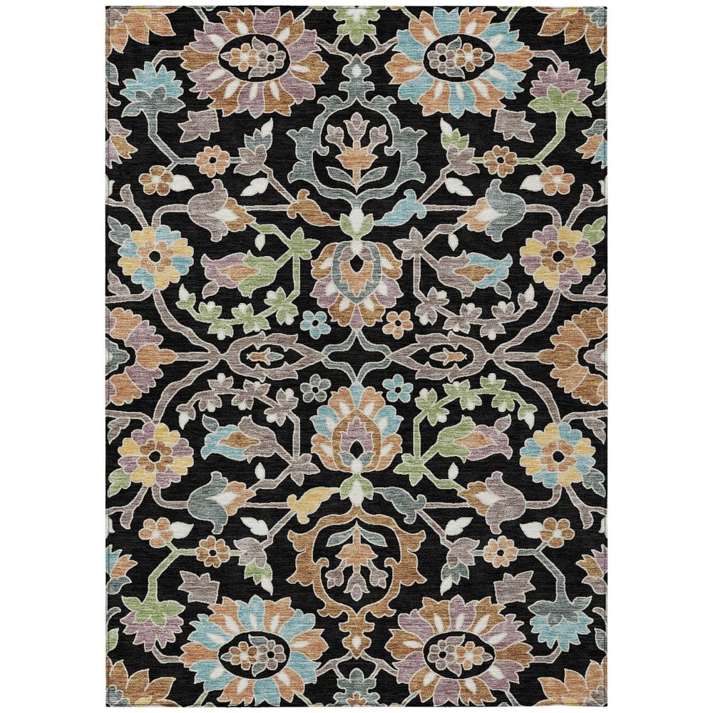 Chantille Machine Washable Indoor/Outdoor Abstract ACN2587 Black 5 ft. x 7 ft. 6 in. Area Rug price history on PriceWatchPro