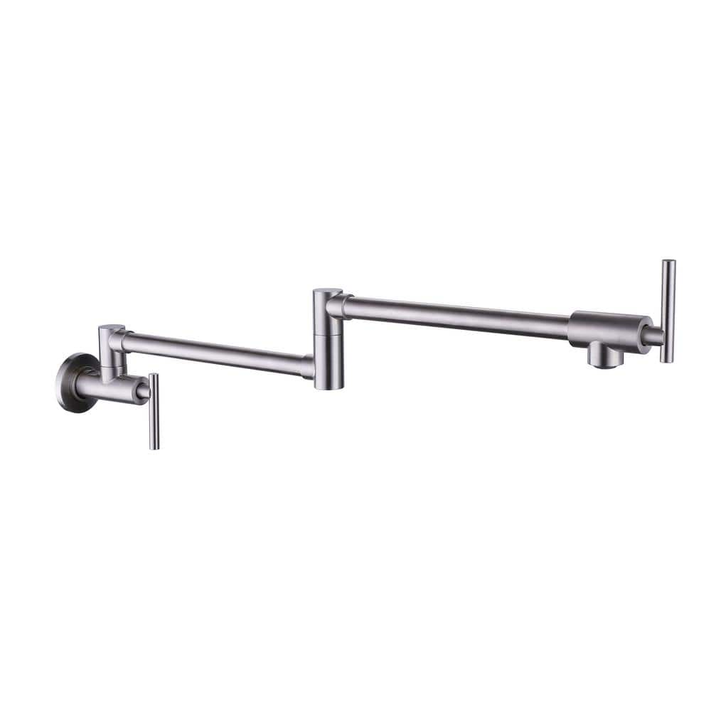 Tahanbath Wall Mounted Pot Filler Faucet 2 Handle with Double Joint ...