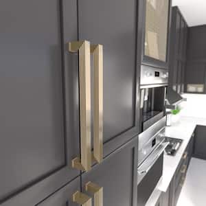 Como Collection 12 5/8 in. (320 mm) Grooved Champagne Bronze Transitional Rectangular Appliance Pull