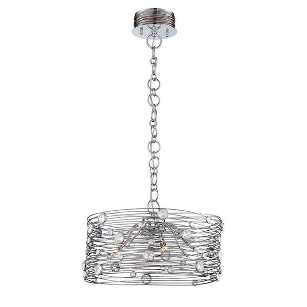 Eurofase Corfo 12-Light Chrome and Clear Chandelier