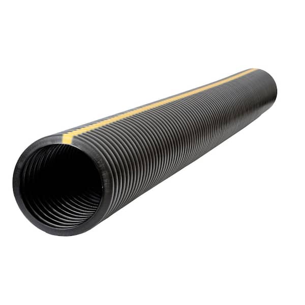 Prinsco 4 in. x 10 ft.-Goldline Corrugated Single Wall Drain Pipe ...