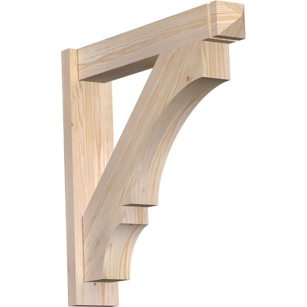 Ekena Millwork 6 in. x 28 in. x 28 in. Douglas Fir Balboa Arts and Crafts Smooth Outlooker