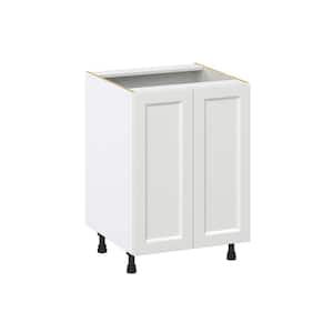 Alton Painted White Recessed Assembled Sink Base Kitchen Cabinet w/ Full Height Doors (24 in. W x 34.5 in. H x 24 in. D)