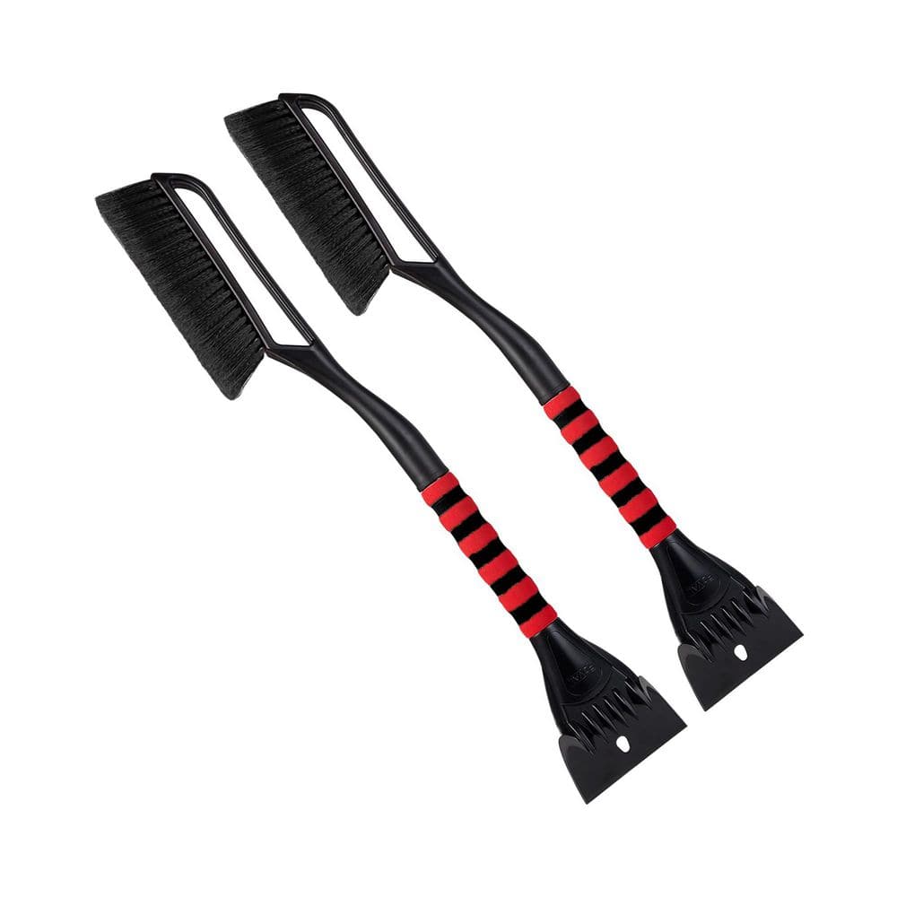 Car Snow Removal Ice Scraper Brush 27 in. Wider Head Comfortable Foam Grip for Windshield Window 2-Pack price history on PriceWatchPro
