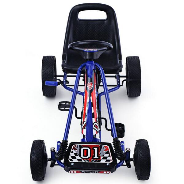 thumbnail image 2 of HONEY JOY Electric Ride On Go Kart, Battery Powered F1 Racing Car W/Light & Music, Spring Suspension, USB Port, High/Low Speed, 12V Electric Vehicle For Kids, Ride On Car With Remote 2 of 10