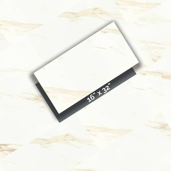 Yosemite White 16 in. x 32 in. Polished Porcelain Floor and Wall Tile (14.2 sq. ft./Case) Yosemite White 16 in. x 32 in. Polished Porcelain Floor and Wall Tile (14.2 sq. ft./Case)