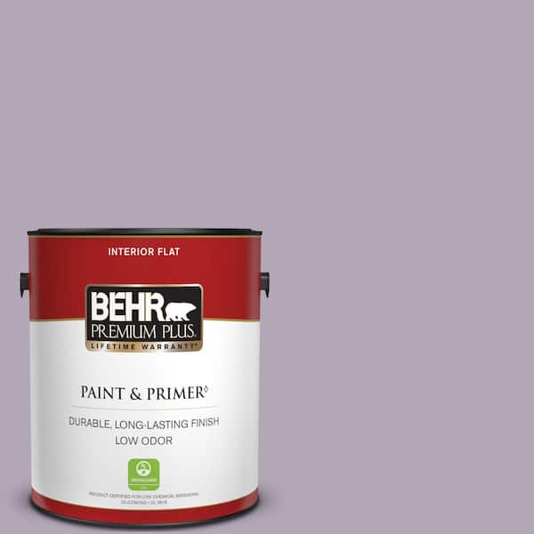 BEHR PREMIUM PLUS 1 gal. #660F-4 Plum Frost Flat Low Odor Interior Paint & Primer