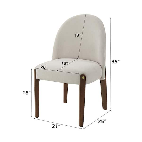 Acme Furniture Gamarya White Fabric and Oak Finish Fabric